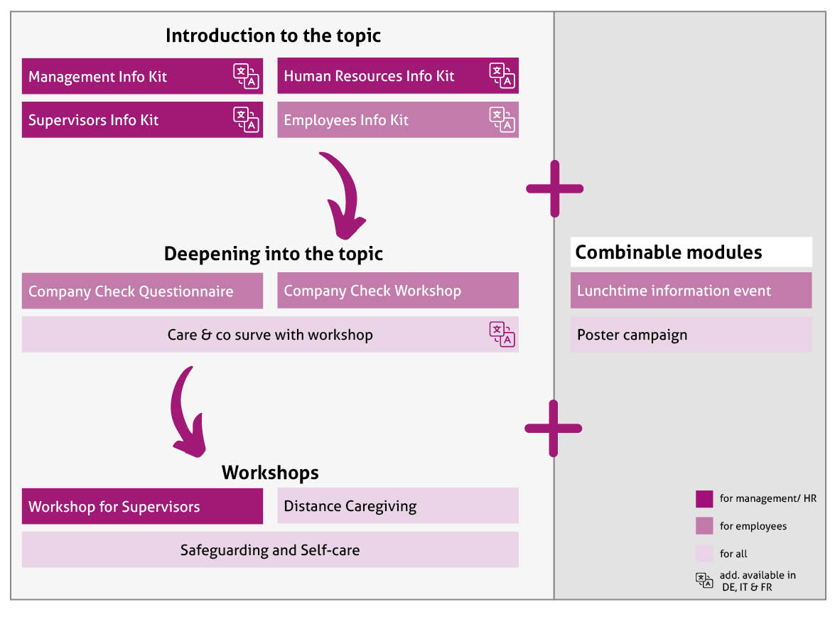 Übersichtsgrafik englisch Modulbaukasten care & co